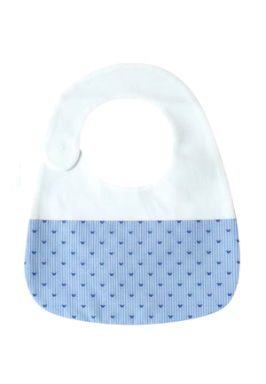 ViaMonte Shop | Emporio Armani bavetta bianca/azzurra neonato in cotone