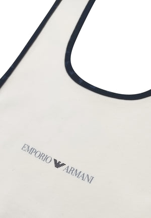 ViaMonte Shop | Emporio Armani set bavette blu/bianco neonato in cotone