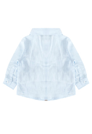Fay camicia celeste neonato in lino | ViaMonte Shop