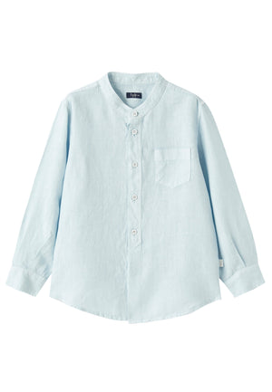 ViaMonte Shop | Il Gufo camicia azzurra bambino in lino