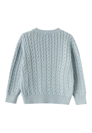 ViaMonte Shop | Il Gufo maglia celeste scuro bambino in cotone