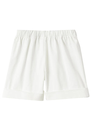 ViaMonte Shop | Il Gufo bermuda bianco neonato in cotone