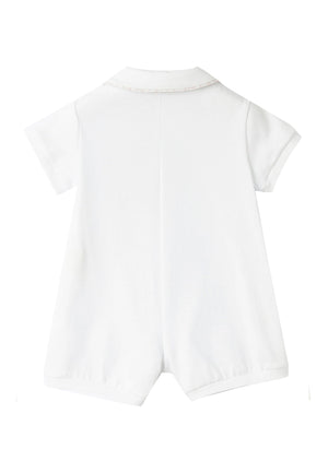 ViaMonte Shop | Il Gufo tutina bianca neonata in cotone