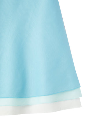 ViaMonte Shop | Il gufo vestito celeste bambina in cotone