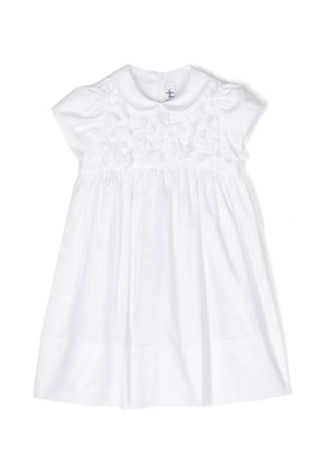 ViaMonte Shop | Il Gufo vestito bianco neonata in cotone