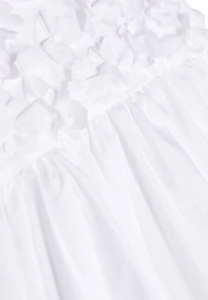 ViaMonte Shop | Il Gufo vestito bianco neonata in cotone