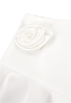 ViaMonte Shop | Miss Blumarine gonna bianca bambina in tessuto tecnico