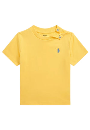 ViaMonte Shop | Ralph Lauren t-shirt gialla neonato in cotone