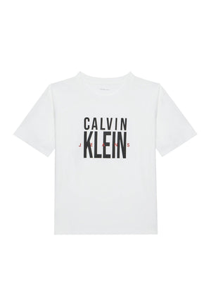ViaMonte Shop | Calvin Klein Jeans t-shirt bianca bambino in cotone
