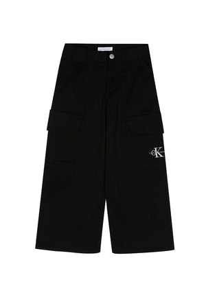 ViaMonte Shop | Calvin Klein Jeans pantalone nero bambina in cotone