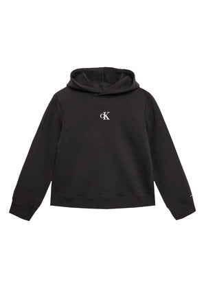 ViaMonte Shop | Calvin Klein Jeans felpa nera bambina in cotone