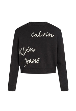 ViaMonte Shop | Calvin Klein Jeans maglia nera bambino in cotone