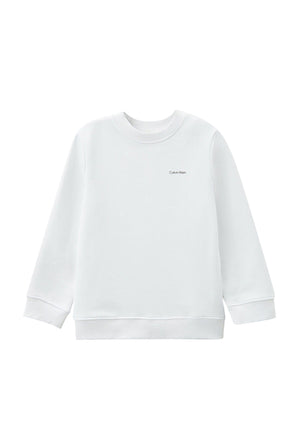 ViaMonte Shop | Calvin Klein Jeans felpa bianca bambino in cotone