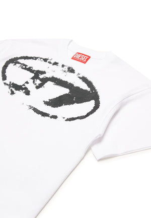 ViaMonte Shop | Diesel t-shirt bianca bambino in cotone