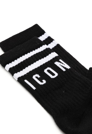 ViaMonte Shop | Dsquared2 calzini neri bambino in cotone