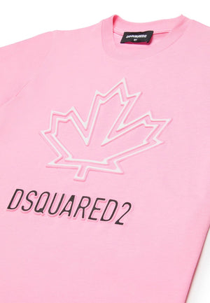 Dsquared2 t-shirt rosa bambino in cotone