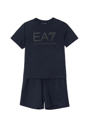 ViaMonte Shop | EA7 Emporio Armani completo blu navy bambino in cotone