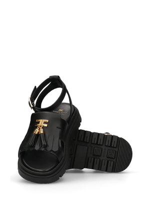 ViaMonte Shop | Elisabetta Franchi La Mia Bambina sandali neri bambina