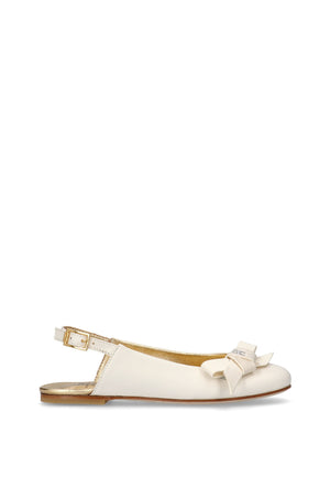ViaMonte Shop | Elisabetta Franchi ballerine Chanel burro bambina in pelle