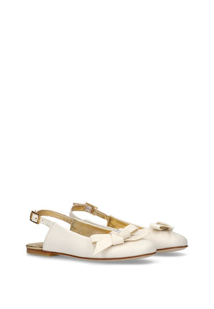 ViaMonte Shop | Elisabetta Franchi ballerine Chanel burro bambina in pelle