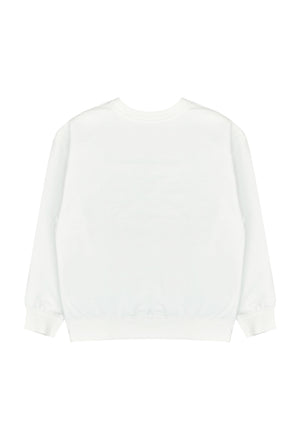 ViaMonte Shop | Elisabetta Franchi La Mia Bambina felpa bianca bambina in cotone