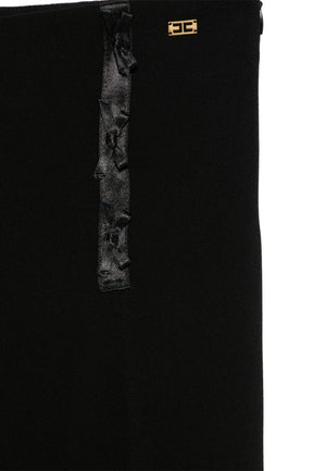 ViaMonte Shop | Elisabetta Franchi La Mia Bambina pantaloni neri bambina in crêpe