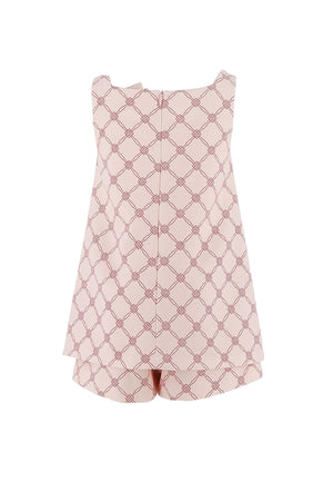 Elisabetta Franchi La Mia Bambina tuta rosa bambina in crêpe