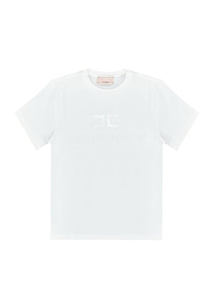 ViaMonte Shop | Elisabetta Franchi La Mia Bambina t-shirt bianca bambina in cotone