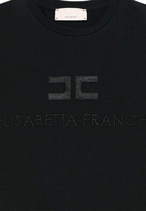 ViaMonte Shop | Elisabetta Franchi La Mia Bambina t-shirt nera bambina in cotone
