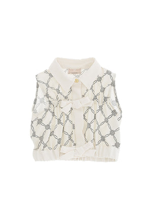 Elisabetta Franchi La Mia Bambina camicia burro neonata in georgette