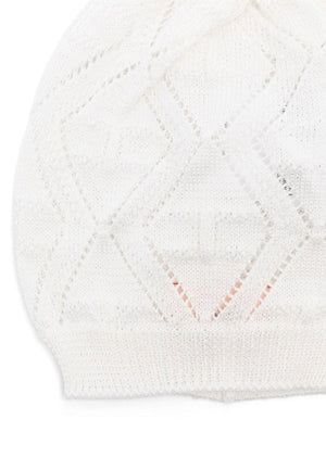 ViaMonte Shop | Elisabetta Franchi La Mia Bambina cappello bianco neonata in cotone
