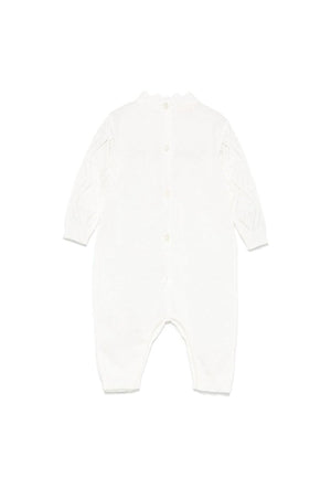 ViaMonte Shop | Elisabetta Franchi La Mia Bambina tutina bianca neonata in cotone