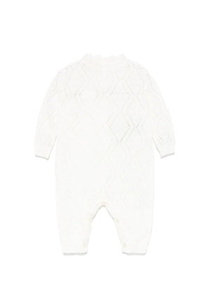 ViaMonte Shop | Elisabetta Franchi La Mia Bambina tutina bianca neonata in cotone