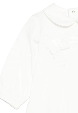 ViaMonte Shop | Elisabetta Franchi La Mia Bambina tutina bianca neonata in cotone
