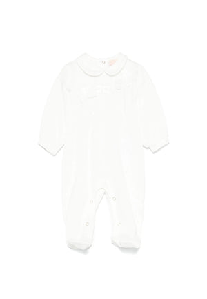 ViaMonte Shop | Elisabetta Franchi La Mia Bambina tutina bianca neonata in cotone