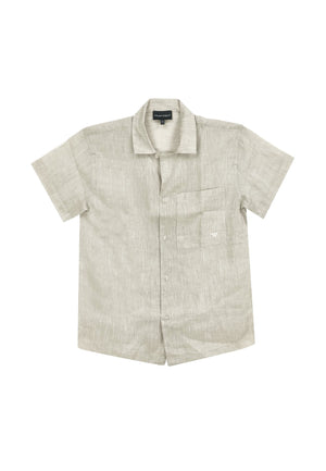 Emporio Armani camicia beige bambino in cotone