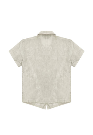 Emporio Armani camicia beige bambino in cotone