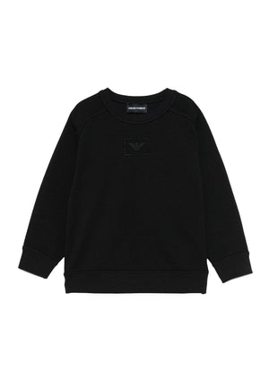 ViaMonte Shop | Emporio Armani felpa blu navy bambino in cotone