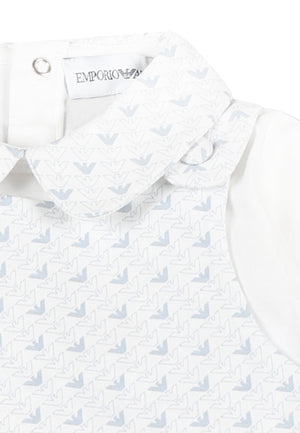 ViaMonte Shop | Emporio Armani completo bianco neonato in jersey di cotone