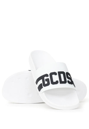 ViaMonte Shop | GCDS ciabatte unisex bianche in gomma