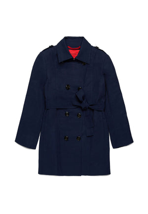 ViaMonte Shop | Max&Co trench blu bambina in cotone tecnico