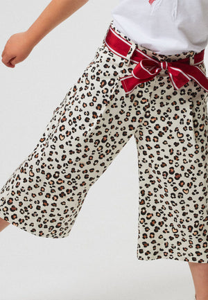 ViaMonte Shop | Monnalisa pantalone beige bambina in cotone