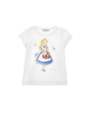 ViaMonte Shop | Monnalisa t-shirt bianca bambina in cotone
