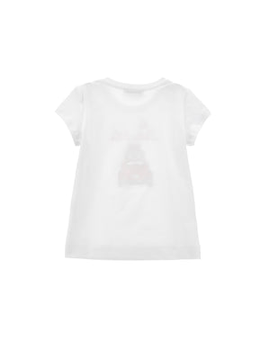 ViaMonte Shop | Monnalisa t-shirt bianca bambina in cotone