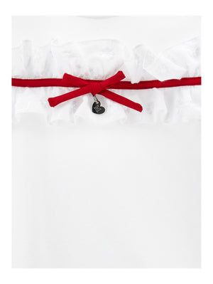 ViaMonte Shop | Monnalisa vestito bianco bambina in cotone