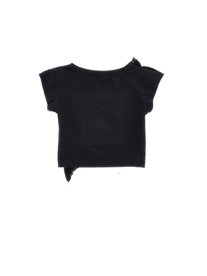 Monnalisa top nero bambina in cotone | ViaMonte Shop