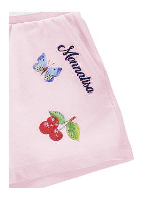 ViaMonte Shop | Monnalisa shorts rosa bambina in denim