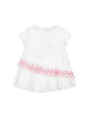 ViaMonte Shop | Monnalisa t-shirt bianca bambina in cotone