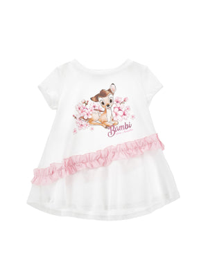 ViaMonte Shop | Monnalisa t-shirt bianca bambina in cotone