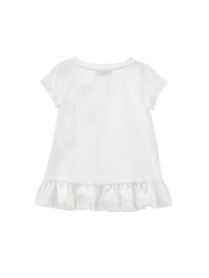 ViaMonte Shop | Monnalisa t-shirt bianca bambina in cotone